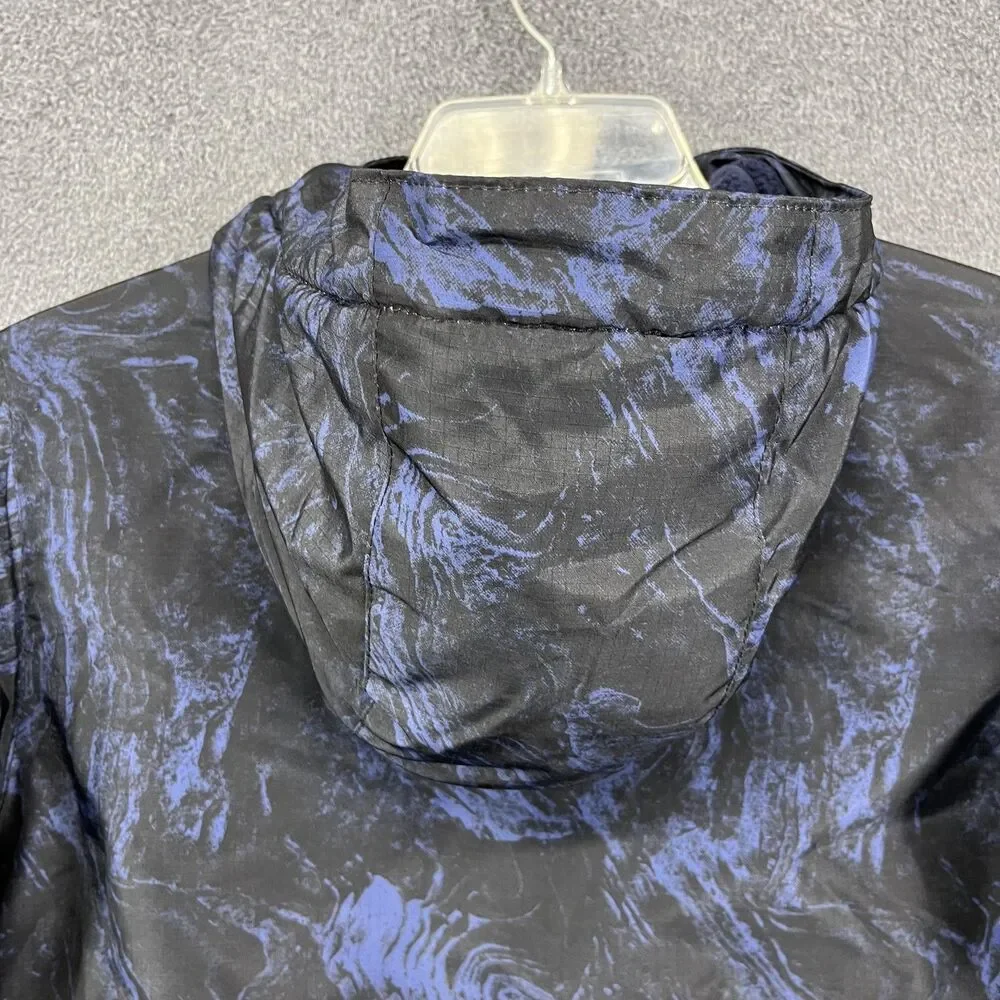 The Children's Place Jacket Boys XL 14 Blue Black Hooded Insulated Puffer Winter